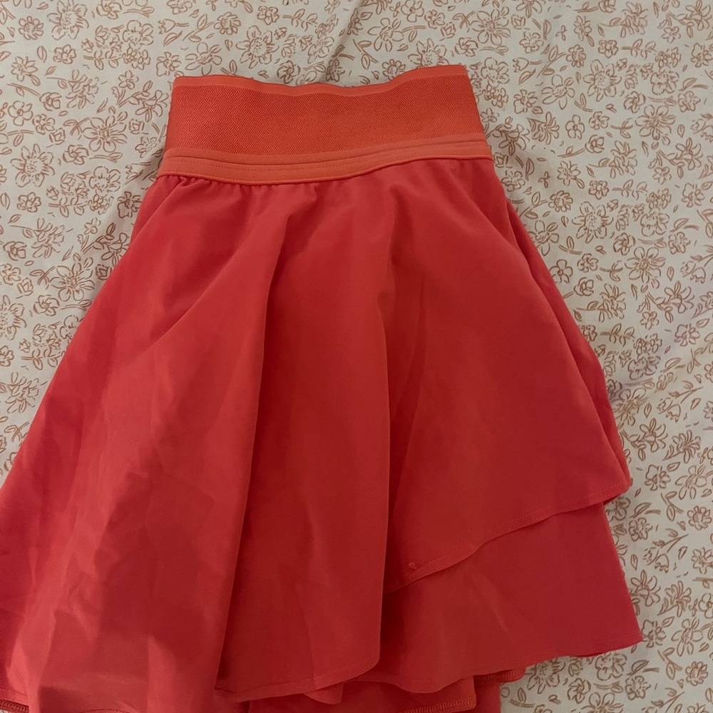 Lululemon Athletica High-Low Skirt in Vibrant Orange